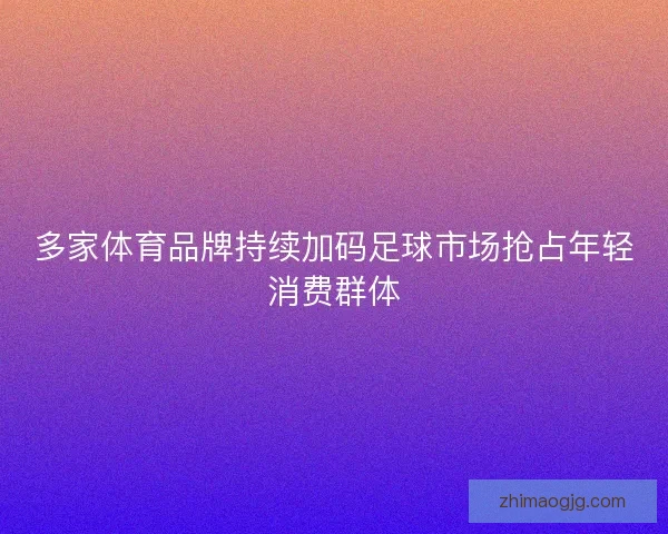 多家体育品牌持续加码足球市场抢占年轻消费群体